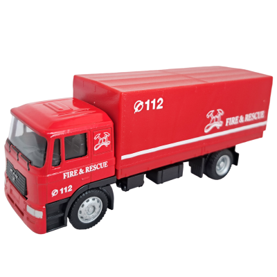 Грузовик MAN пожарной службы коллекционная машинка масштаб 1:64