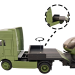 Игрушечный военный тягач с вертолётом набор в масштабе 1:64