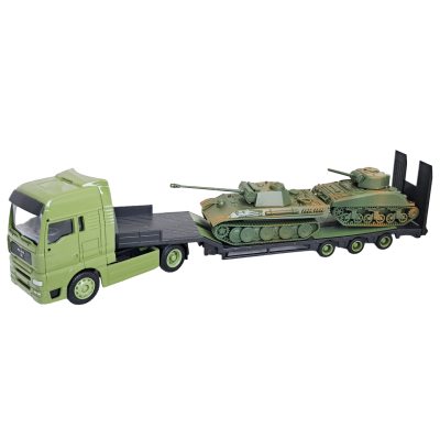 Тягач военный игрушечный с танками набор в масштабе 1:64