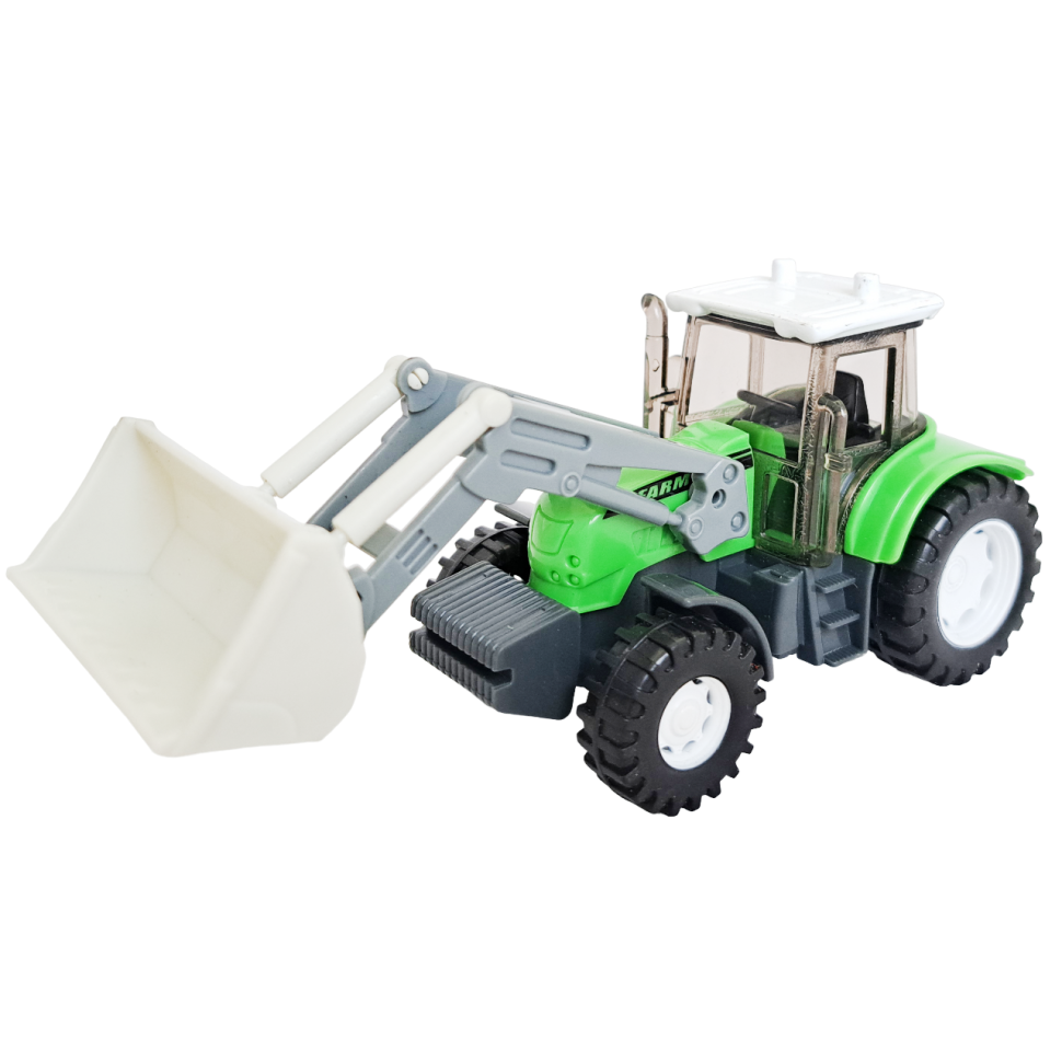 Трактор с ковшом серия Ферма коллекционная модель масштаб 1:64