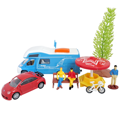 Автодом с фигурками набор коллекционная машинка масштаб 1:64