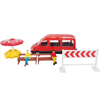 Фургон с фигурками набор коллекционная машинка масштаб 1:64