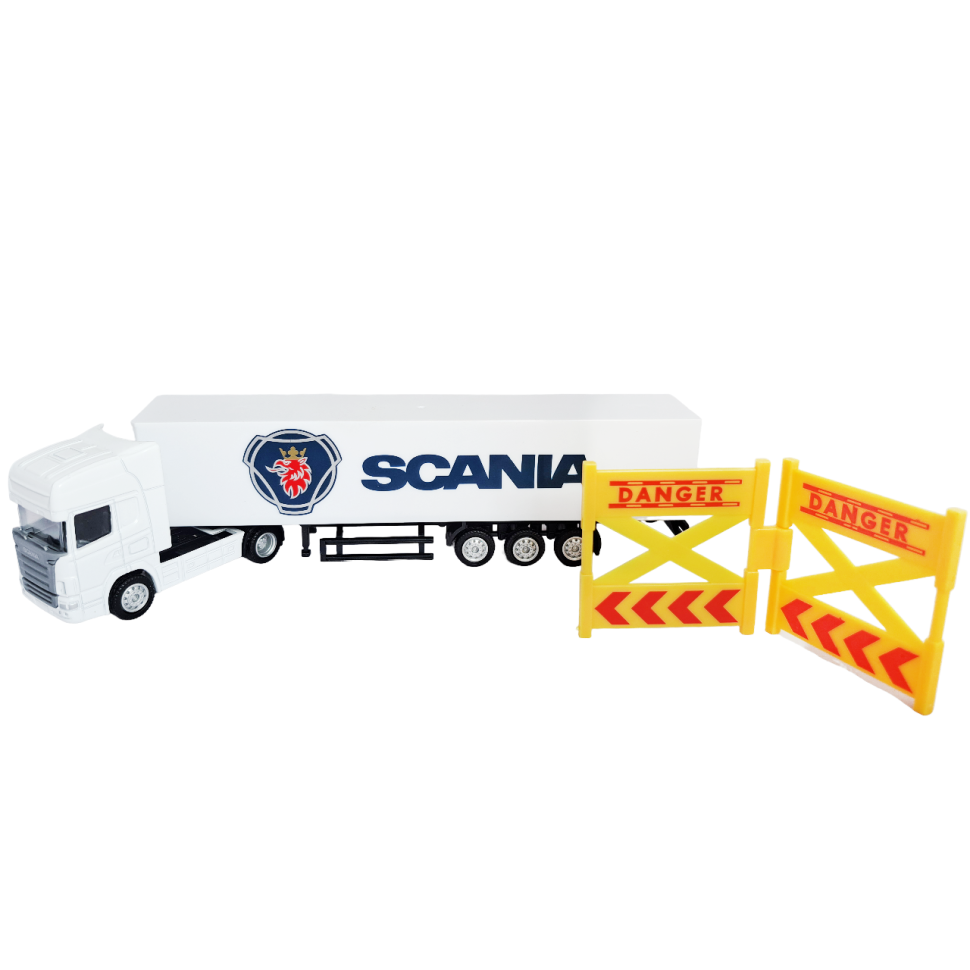 Тягач Scania с прицепом набор коллекционная машинка масштаб 1:87