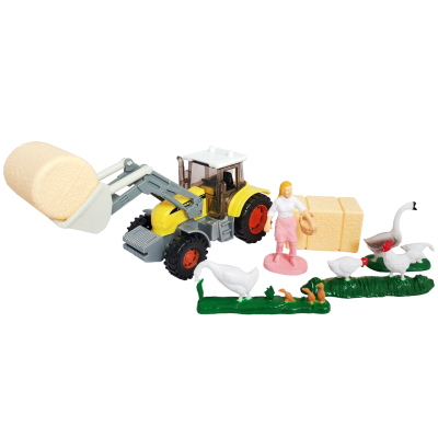 Трактор с фигурками набор коллекционная модель масштаб 1:64