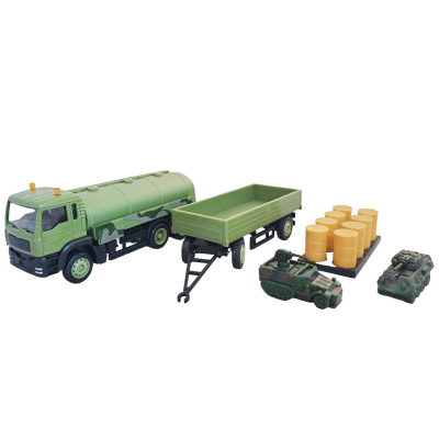 Грузовик бензовоз военный с прицепом набор коллекционный масштаб 1:64